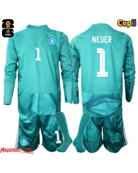 Germania Manuel Neuer #1 Portarii Echipament de Fotbal Replică Mondial 2026 Copii Acasa Mâneci Lungi (+ Șorturi)